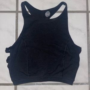 So Cropped Black Workout Tank